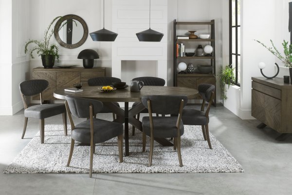 Bentley Designs Ellipse Fumed Oak Dining Room Furniture