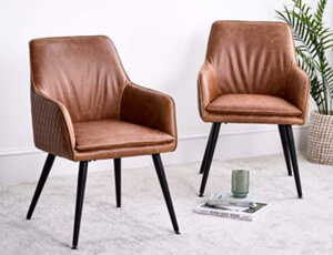 Faux Leather Chairs 
