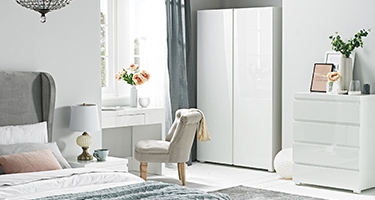 LPD Puro White High Gloss Bedroom